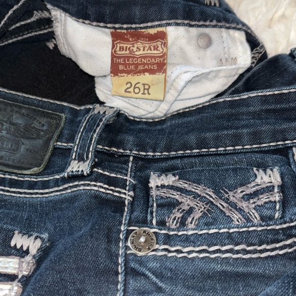 Big Star⭐️Jenae Ankle Skinny Black Label Stretch Dark Wash Jean 26R - Picture 13 of 16